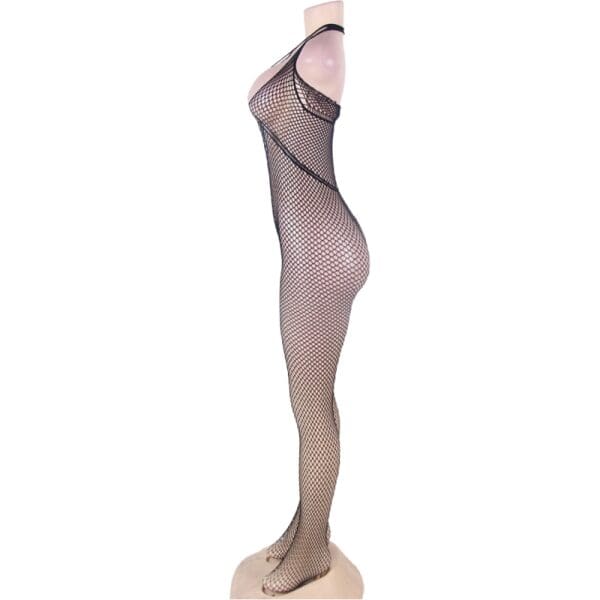 QUEEN LINGERIE - HALTER NECK AND OPEN BACK BODYSTOCKING S/L 6